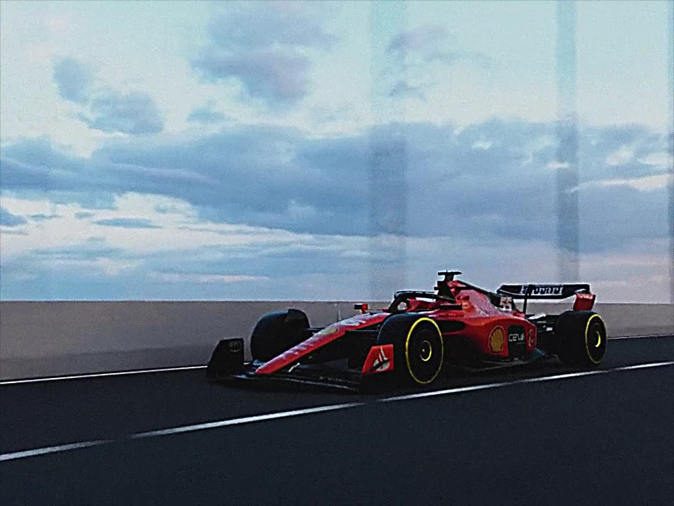 Bridge Run — Ferrari-liveried Formula 1 car visualization by VESARA