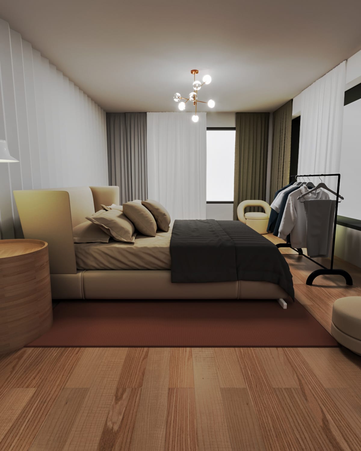 Bedroom interior visualization in the same project